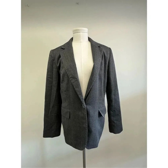 CALVIN KLEIN Womens Gray Suit Jacket Petites Size: 10 - Picture 2 of 15